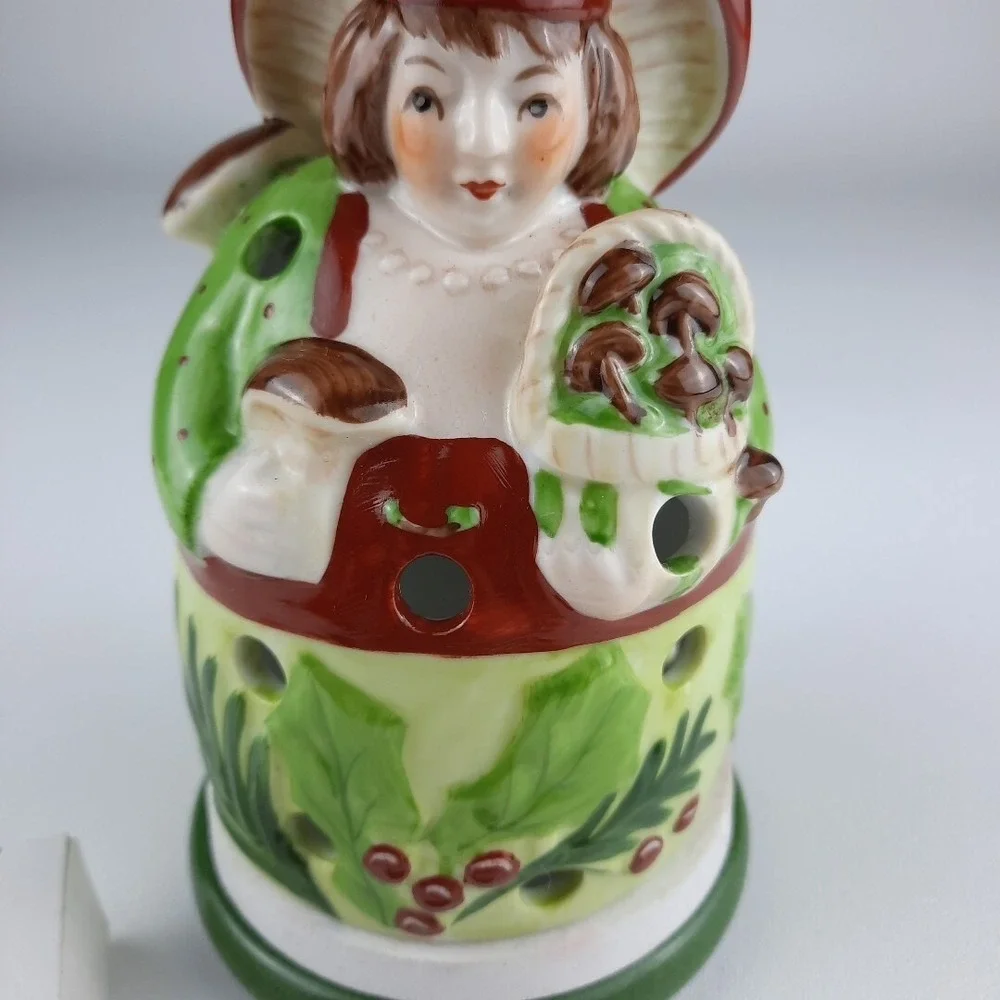 Villeroy Boch Gnome Tealight Votive Candle Holder Mushrooms Forest Decolights